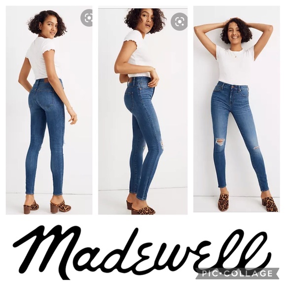 Madewell Curvy High Rise skinny crop jeans